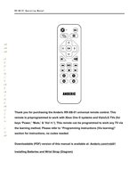 Download Anderic RRXB01 Media Remote Control for Xbox One Console Remote Control documentation